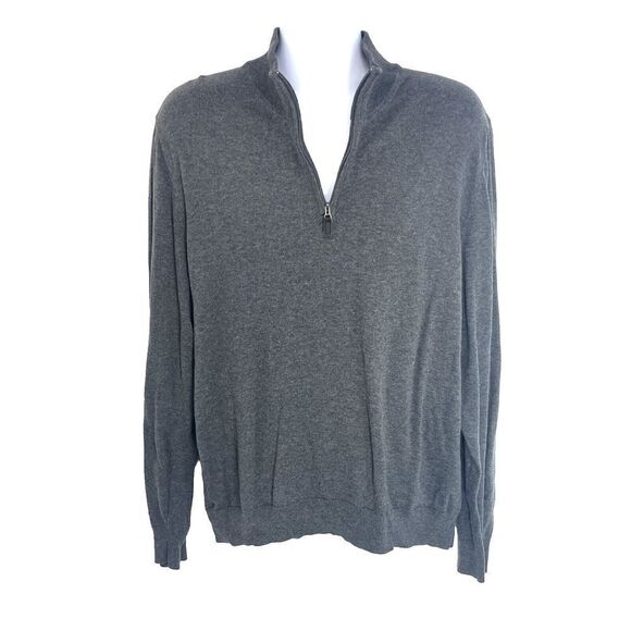 Jos. A. Bank Men’s Gray Sweater Size 2XL XXL 100% Pima Cotton 1/4 Zip Travlers - Picture 10 of 10